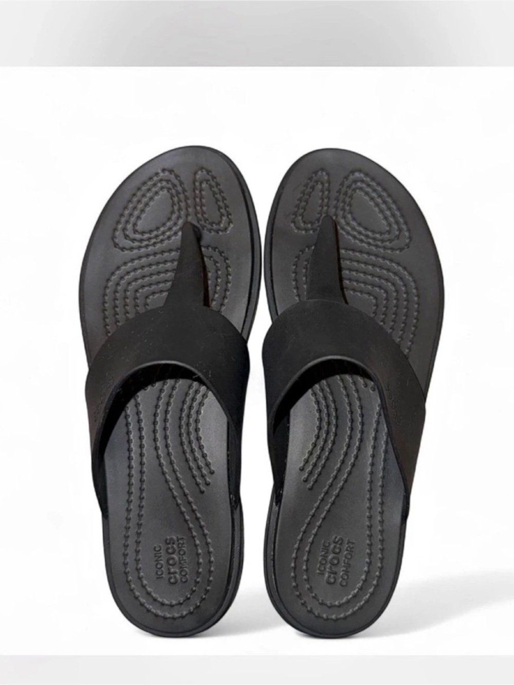 Crocs Crocband Flip Flop Black US 6 Like New